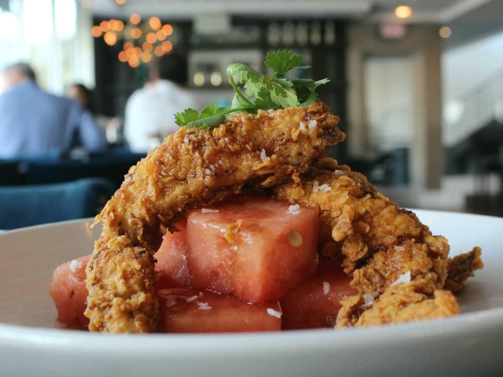 St Genevieve Austin bar Rock Rose March 2016 mumbai chicken