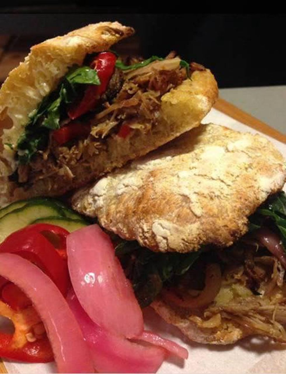 St Philip pulled pork sandwich