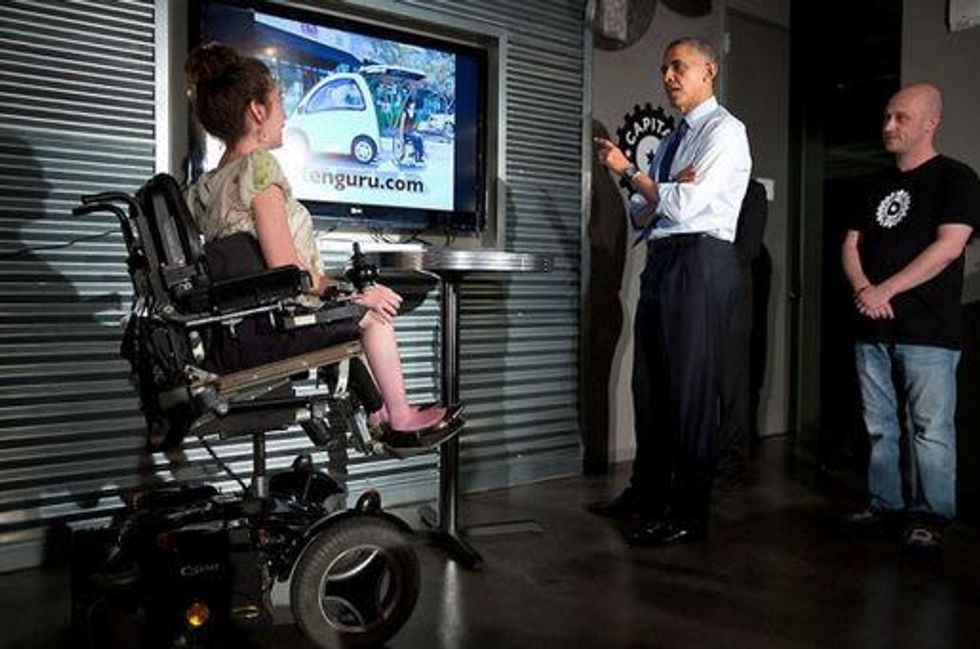 Stacy Zoern meeting with President Obama