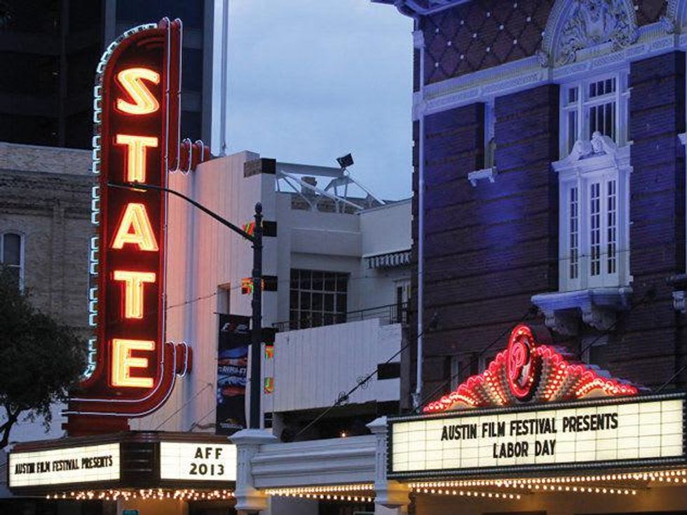 State theater and paramount theater marquee Austin film Festival