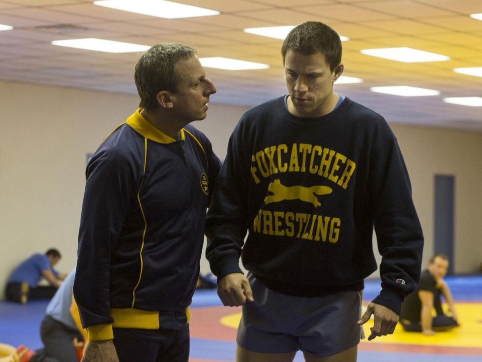 Steve Carell and Channing Tatum in Foxcatcher