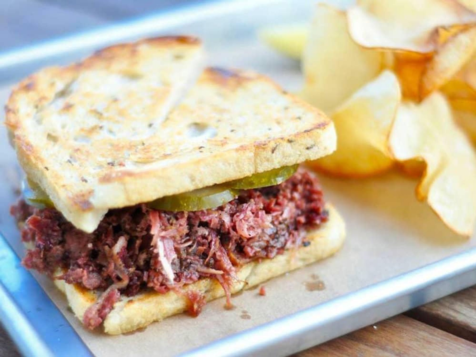 Story of Texas Cafe pastrami sandwich