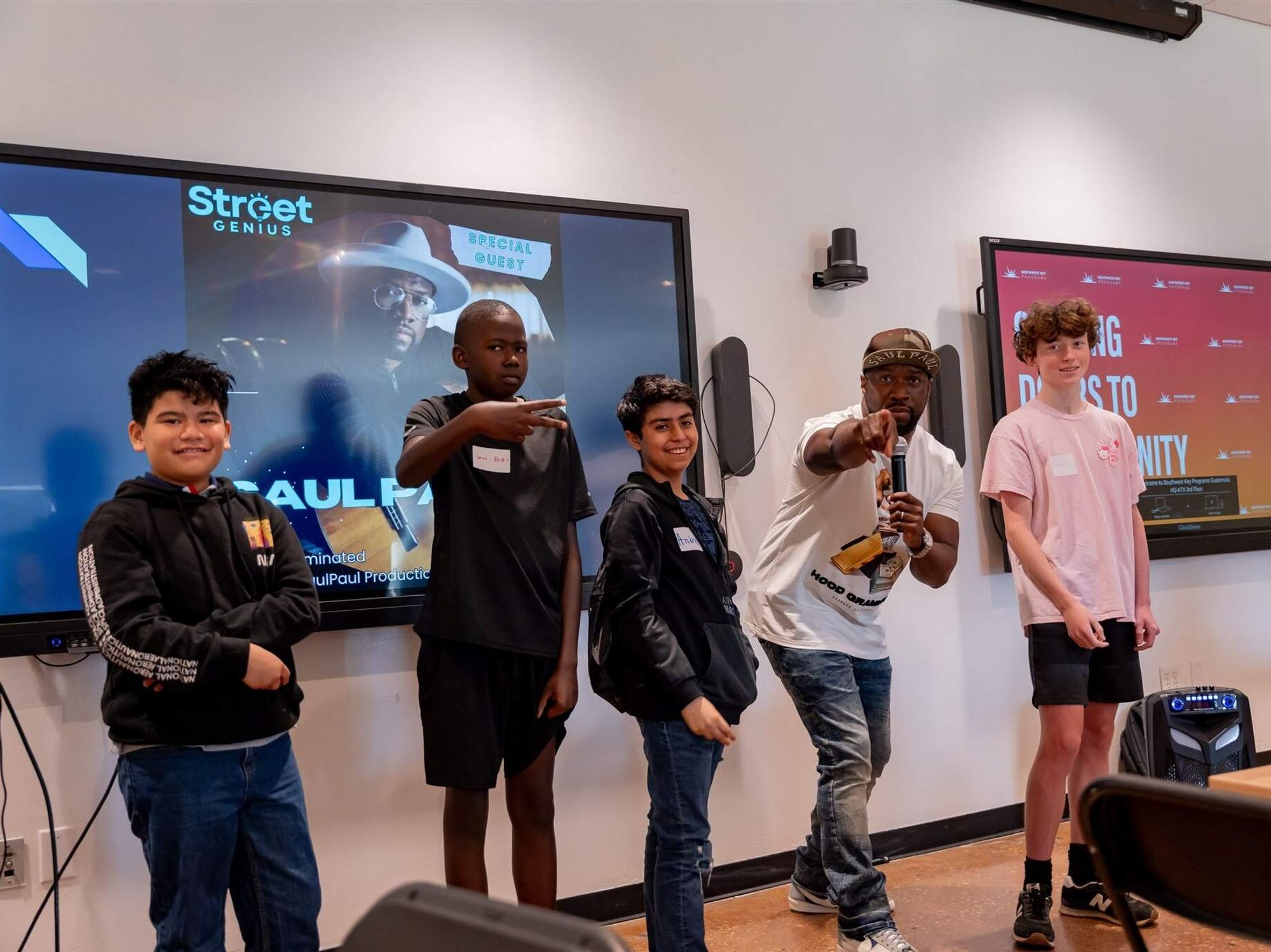 Street Genius participants and mentor