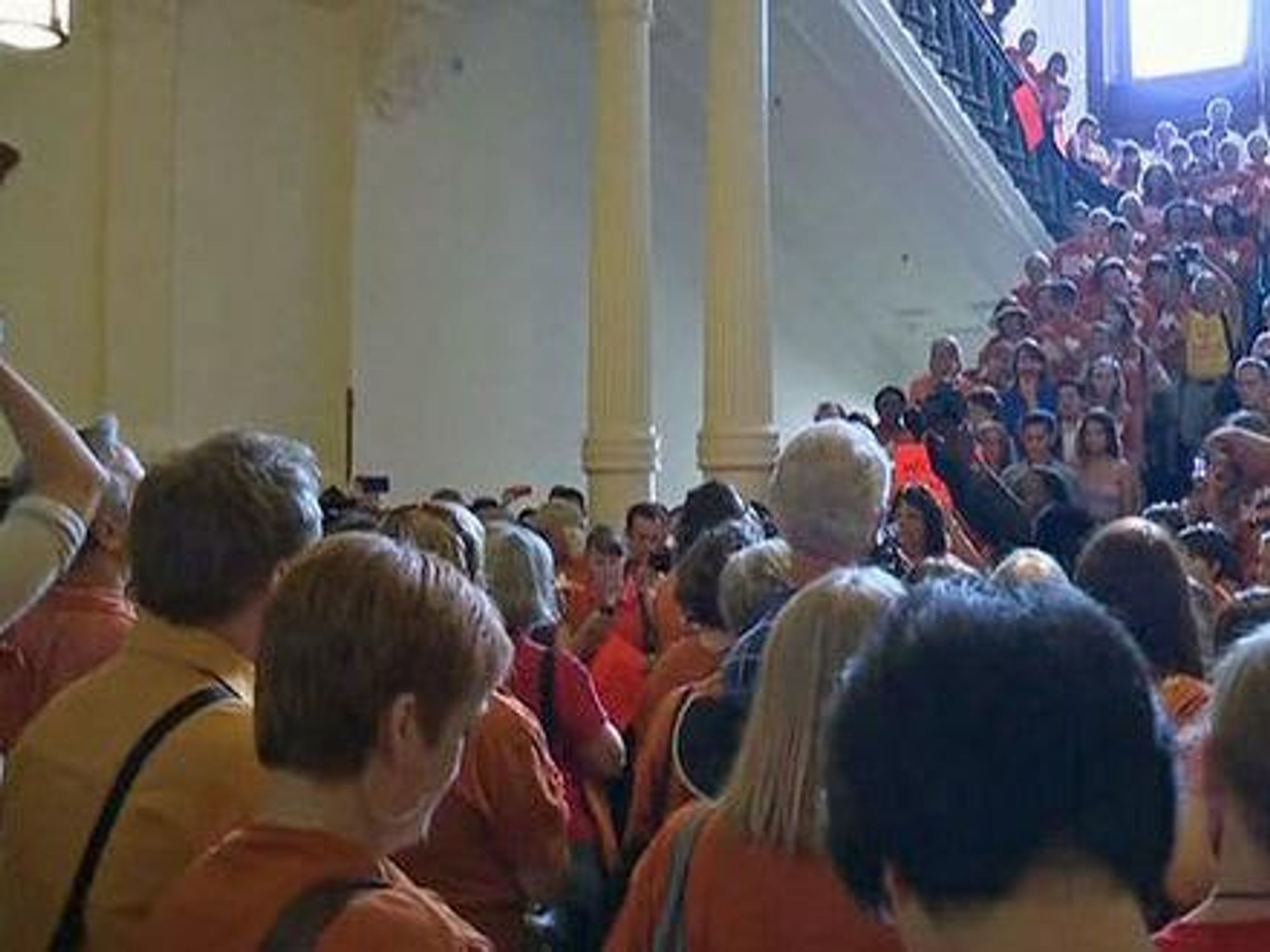 Sunday abortion rights supporters at the Capitol