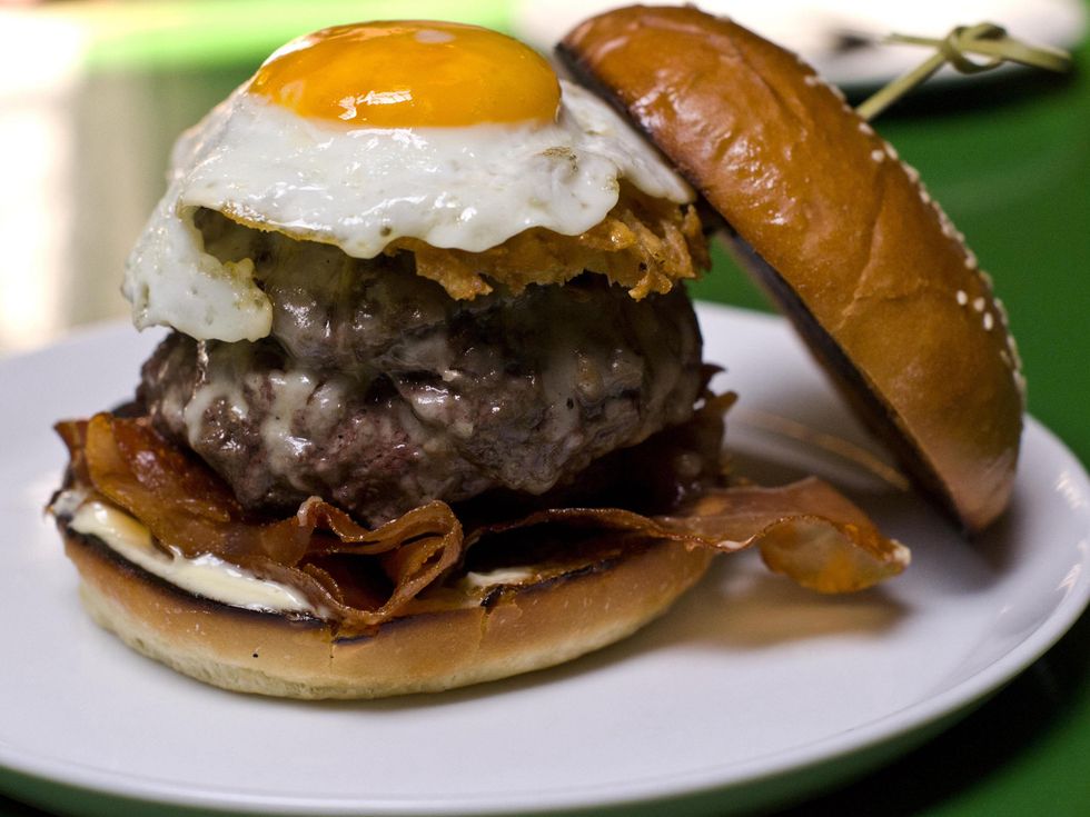 Swift's Attic Austin breakfast hamburger