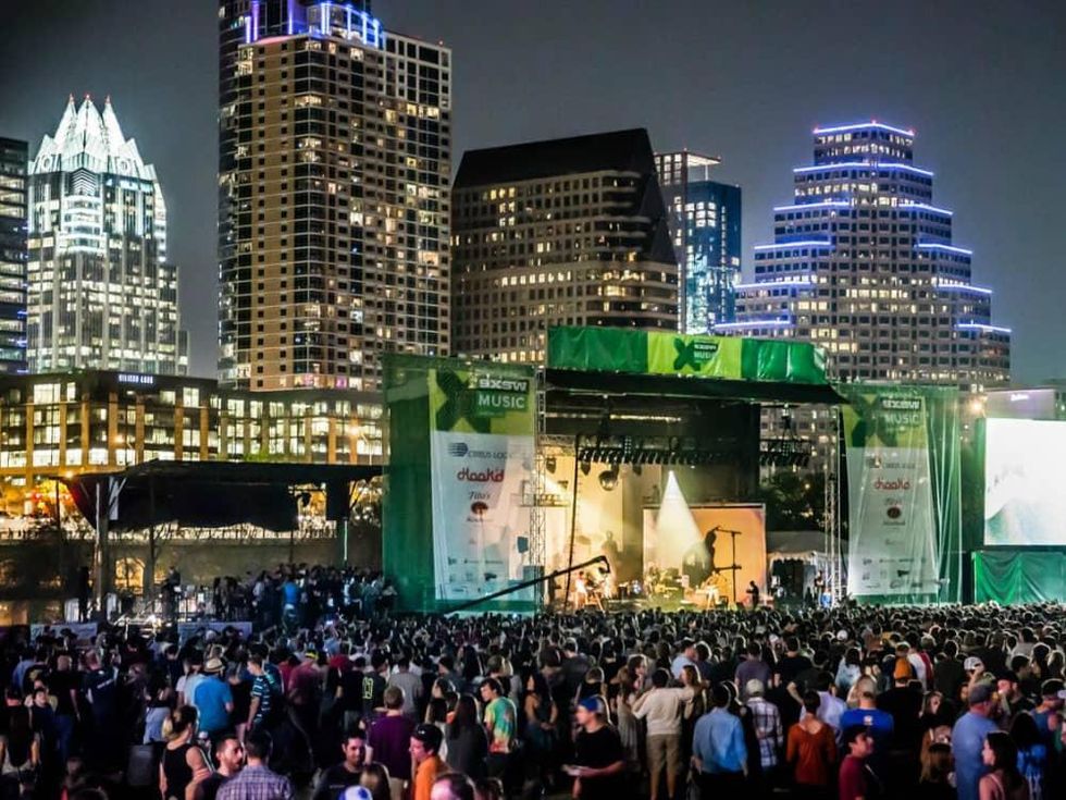 SXSW Festival Austin skyline