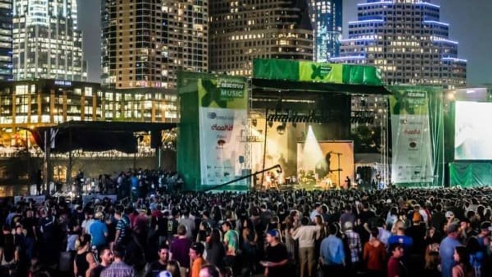 SXSW Festival Austin skyline