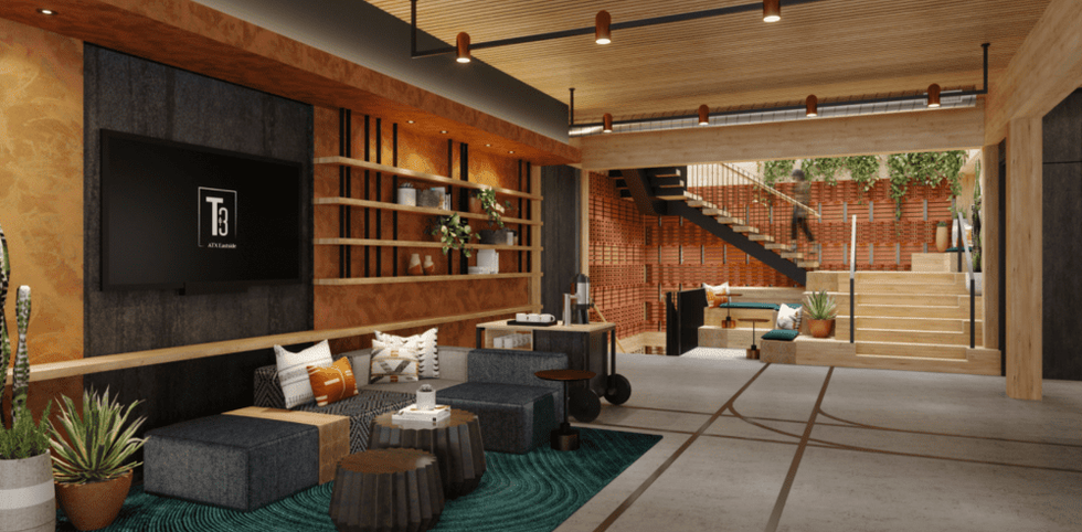 T3 Eastside rendering indoors