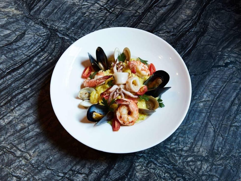 Taverna restaurant risotto al fruitt di mare