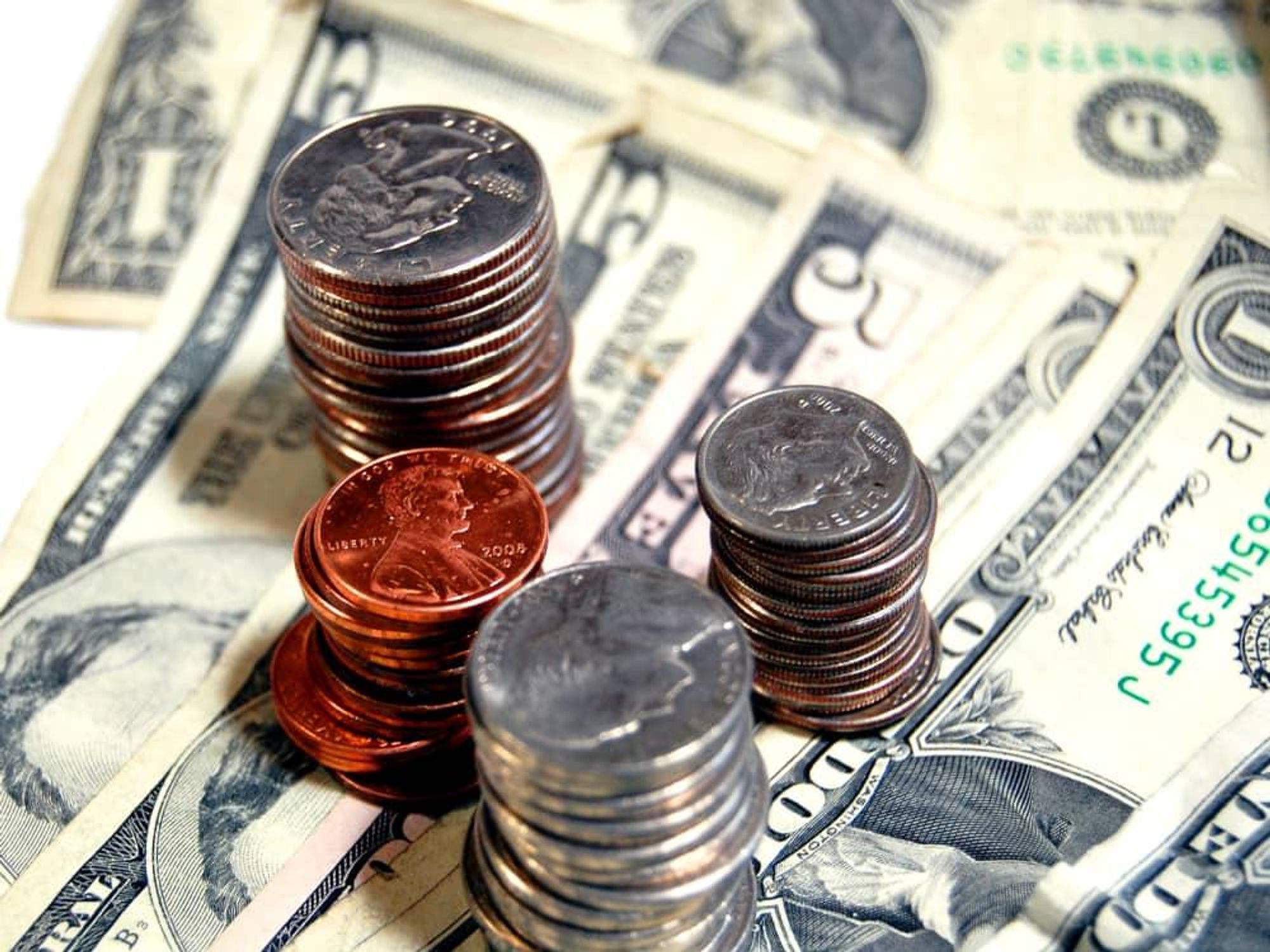 tax refund_money_penny_nickel_dime