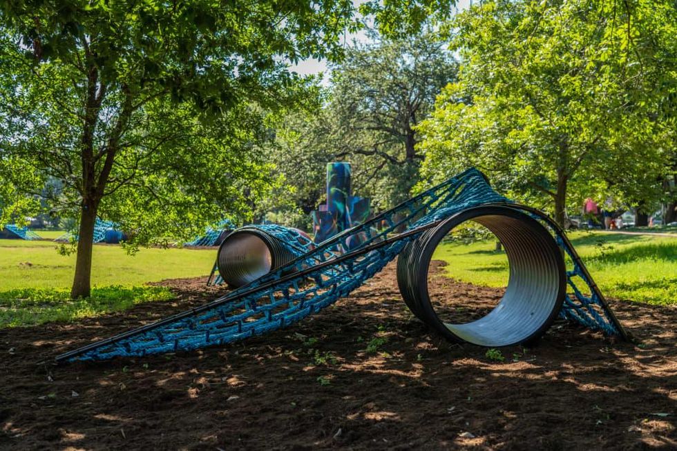 Territories installation at Austin hike and bike trail