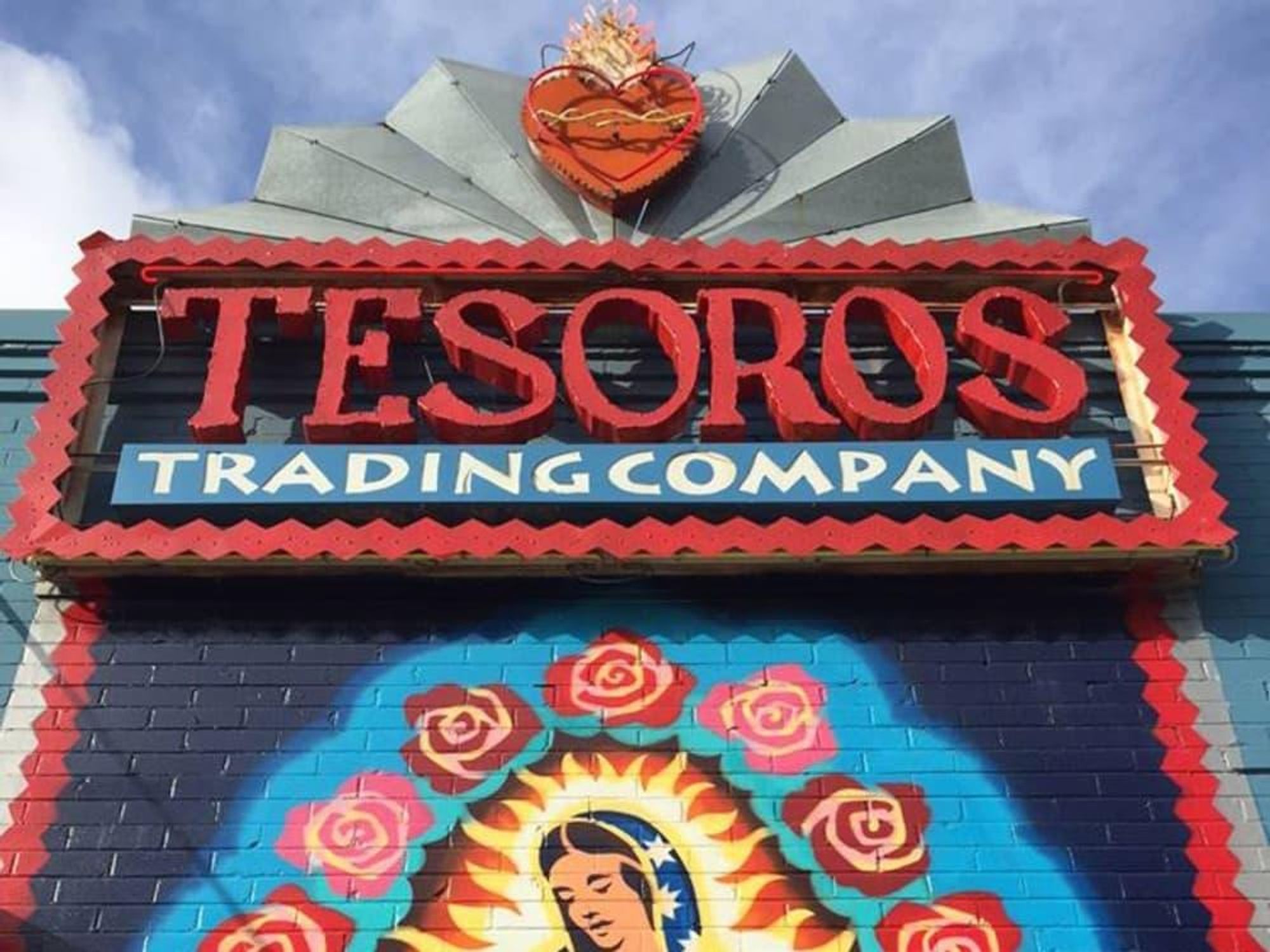 Tesoros Trading Company Lady of Guadalupe mural