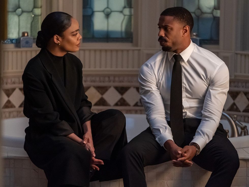 Tessa Thompson and Michael B. Jordan in Creed III