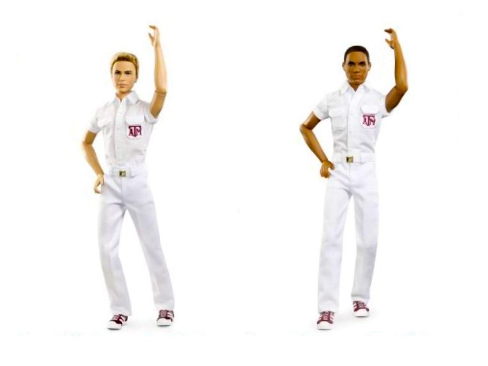 Texas A&M Yell Leaders Ken dolls September 2013
