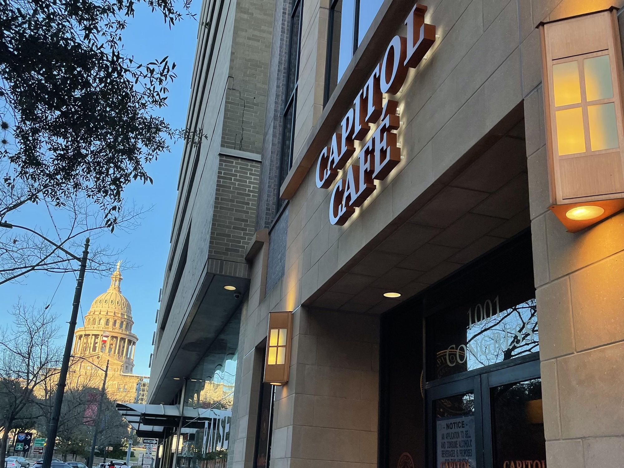 Texas capitol and Capitol Café