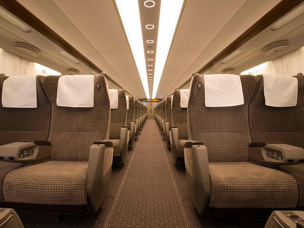 Texas Central Rail high-speed train rail March 2014 seating