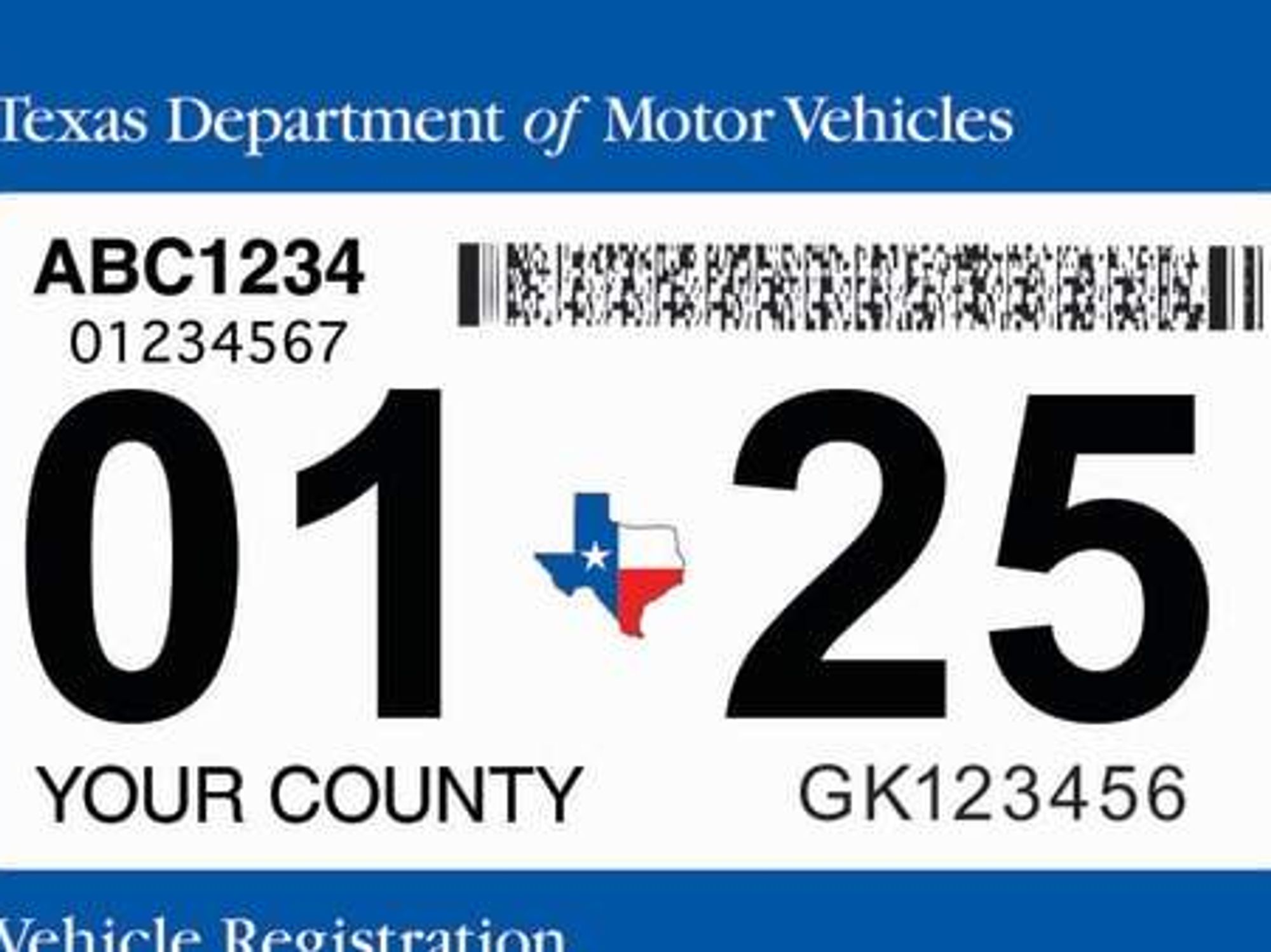 Texas inspection sticker