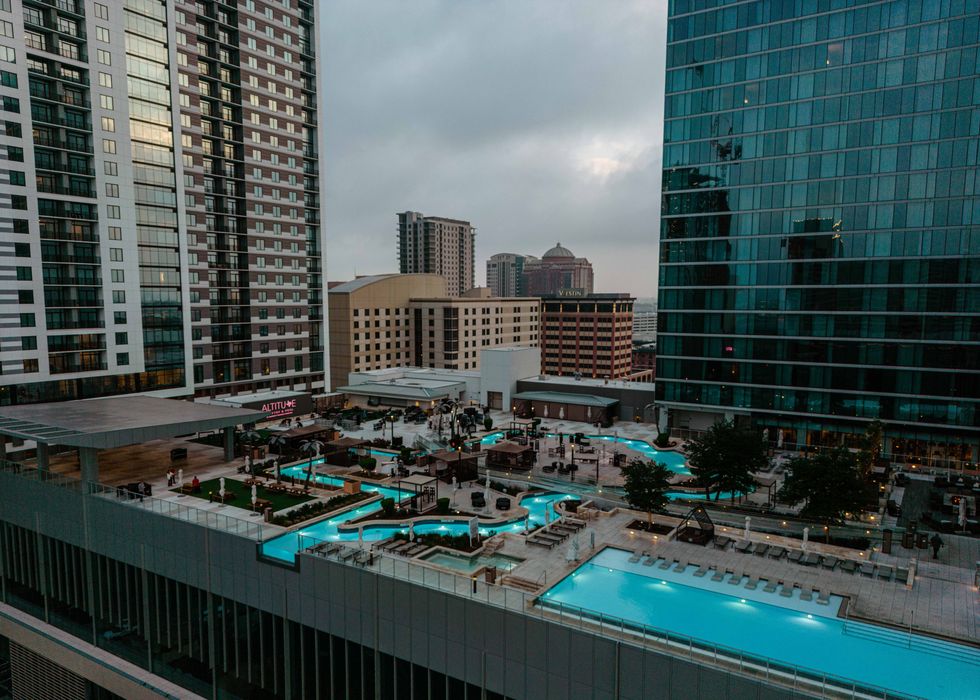 Texas-shaped lazy rover at the Marriott Marquis Houston