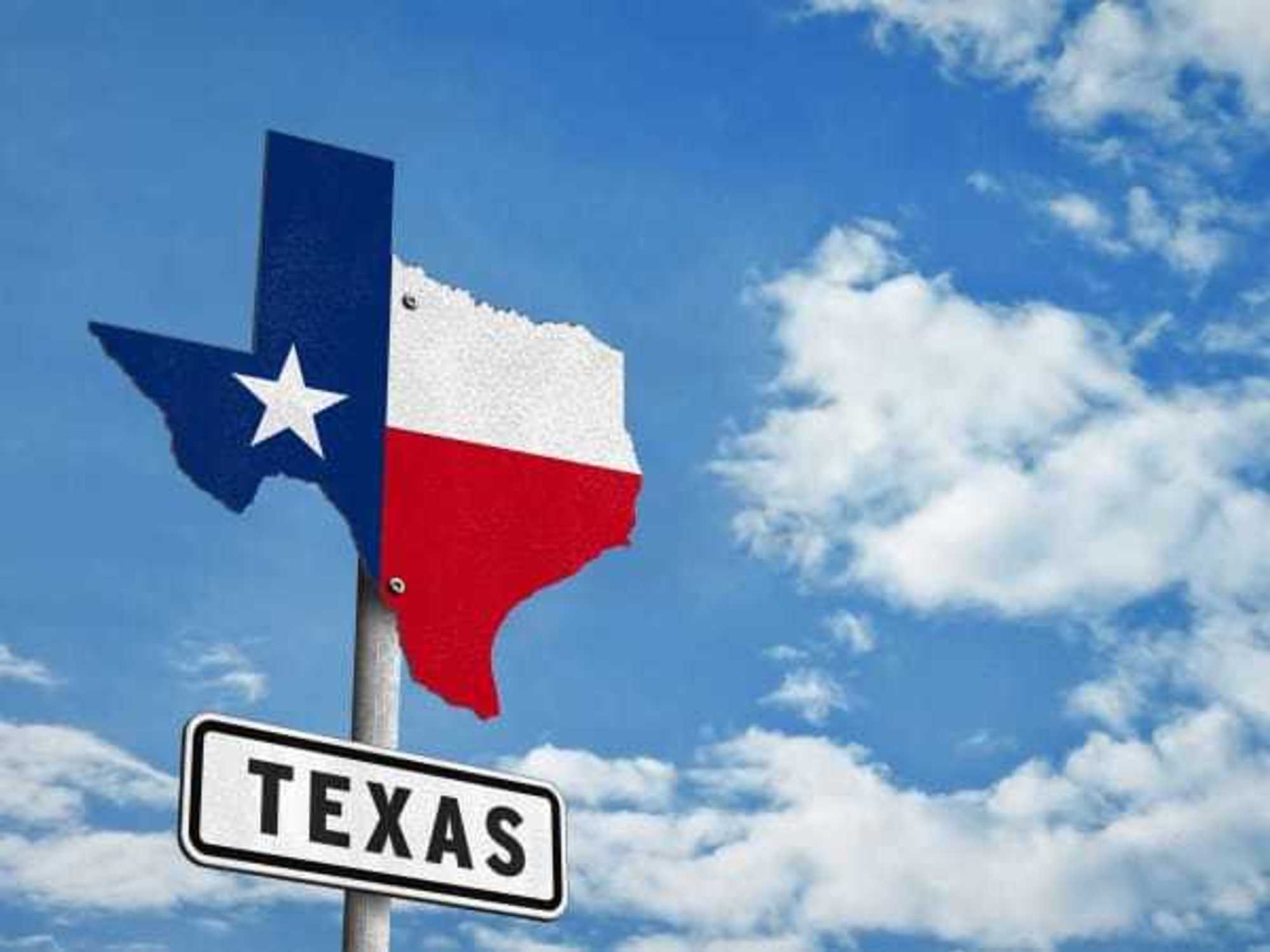 Texas state sign highway