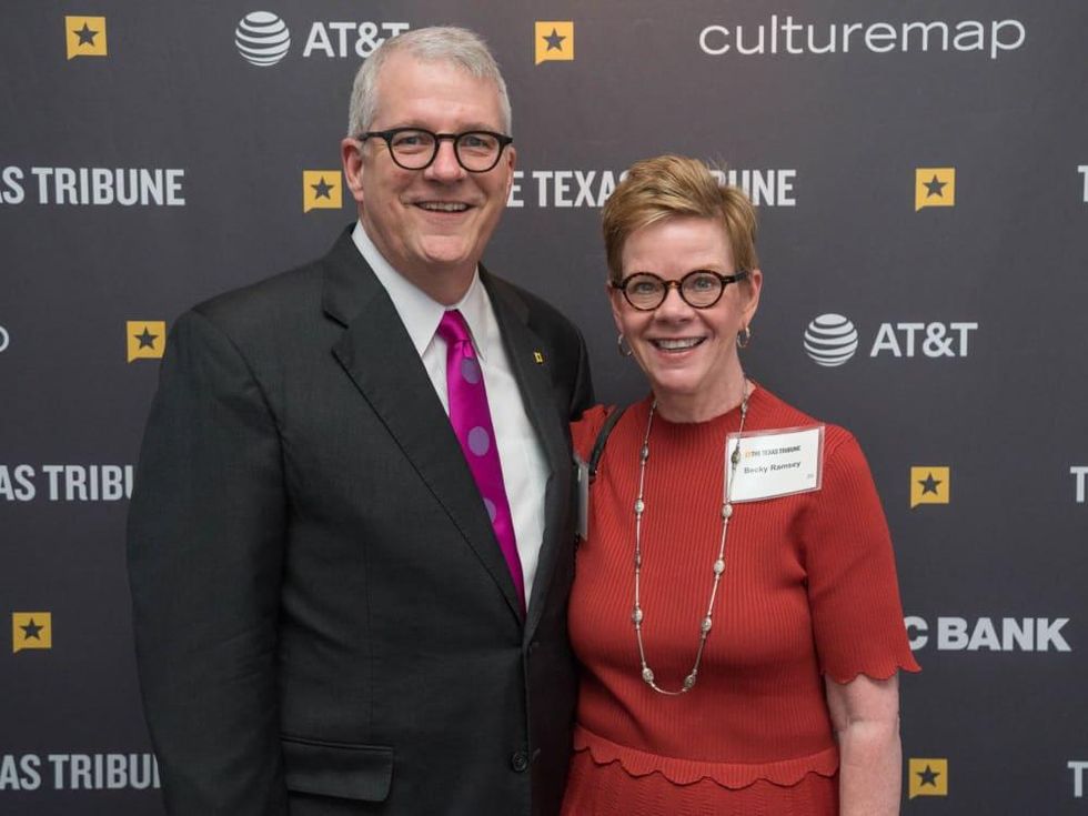 Texas Tribune Festival 2018 VIP Cocktail Hour at Brazos Hall Ross Ramsey Becky Brownley
