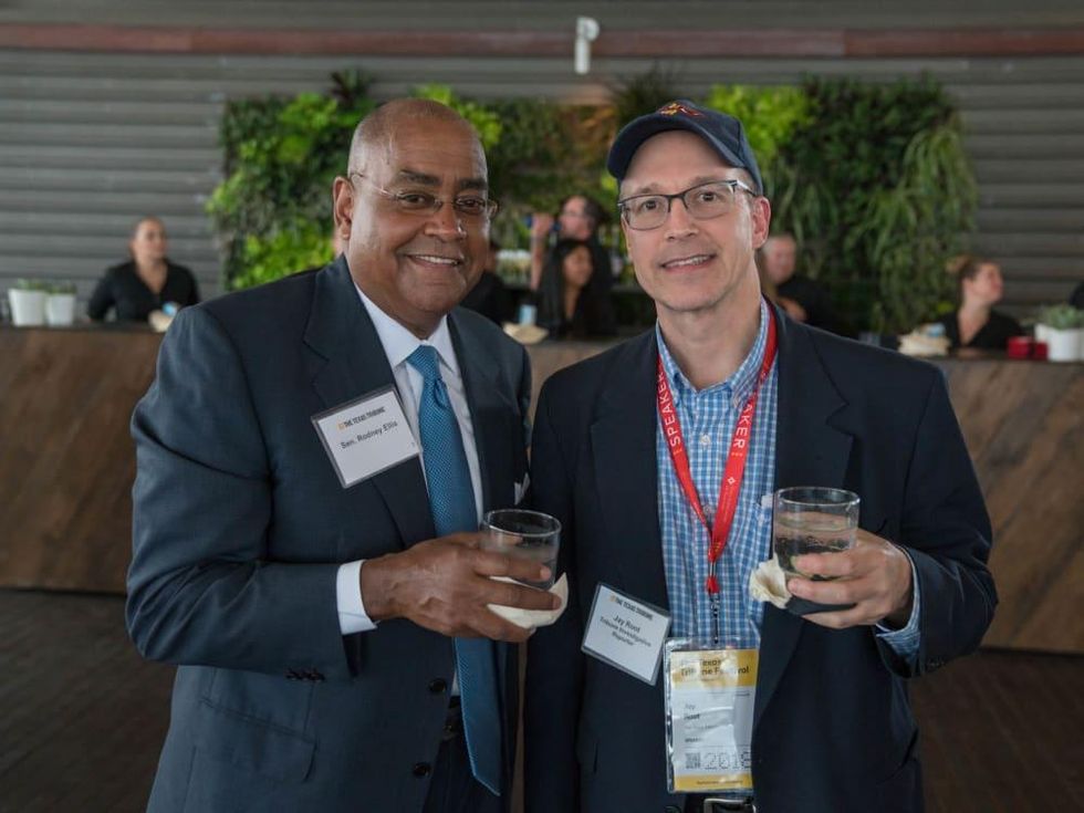 Texas Tribune Festival 2018 VIP Cocktail Hour at Brazos Hall Senator Rodney Ellis Jay Root