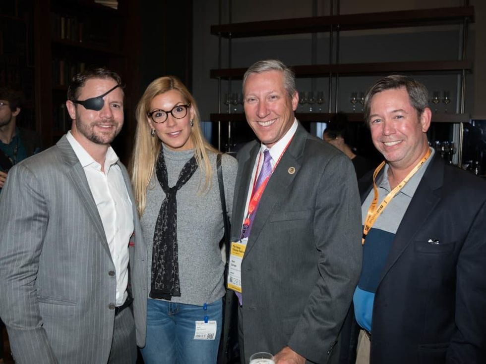 Texas Tribune Festival 2018 VIP Party at Google Dan Crenshaw Beth Van Duyne Drew Springer Chad Willbanks