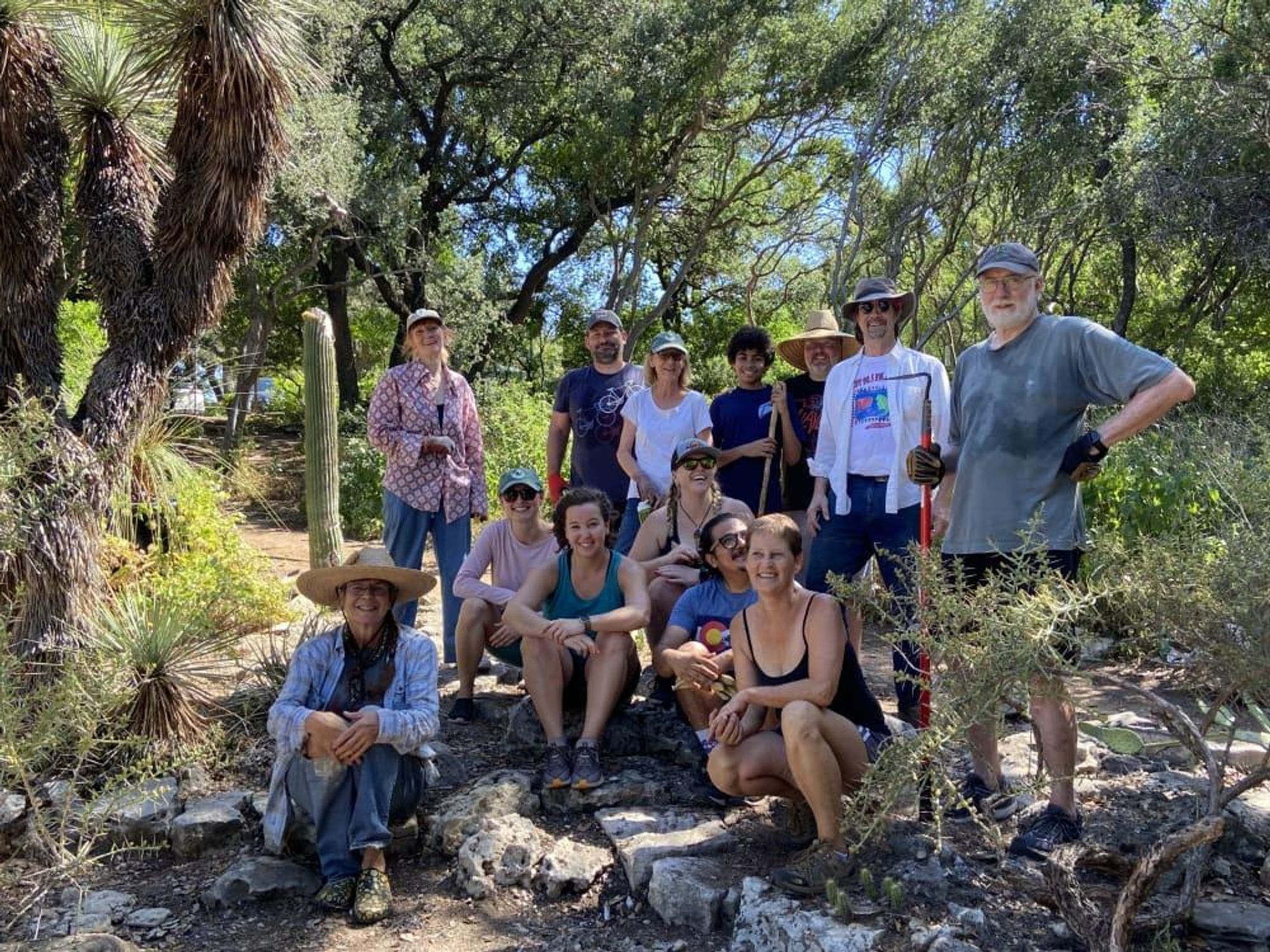 The Austin Cactus and Succulent Society volunteering at Zilker Botanical Garden