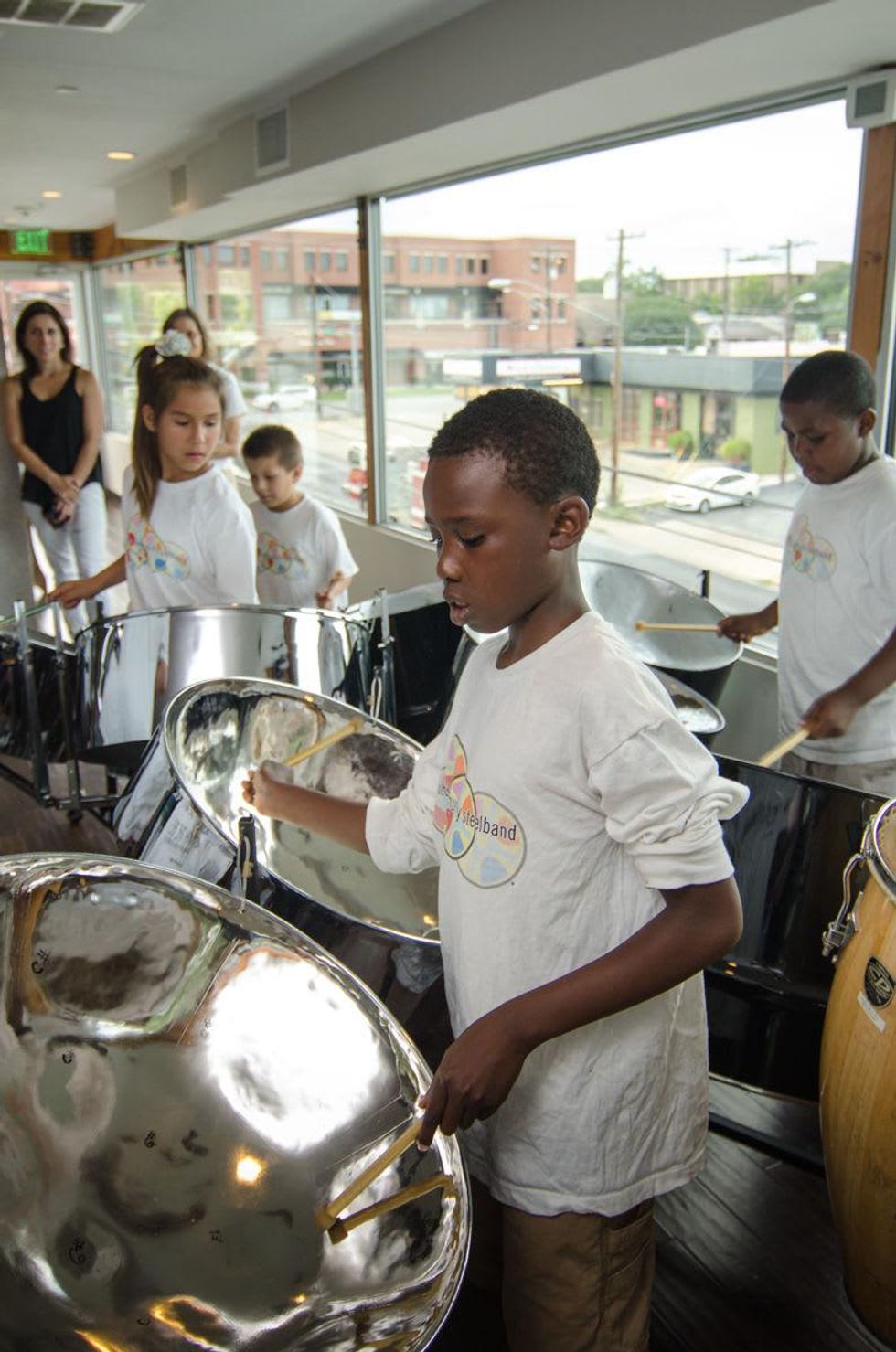 The Austin Community Steel Drum Band at olive and june