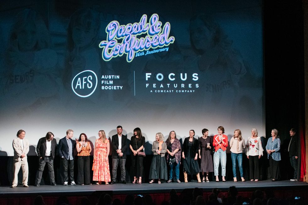 The cast and Linklater stuck around for a Q&A after the film's screening at The Paramount.
