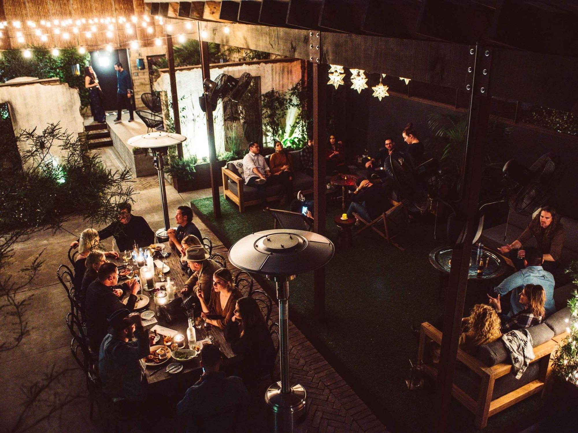 The courtyard at The Pershing