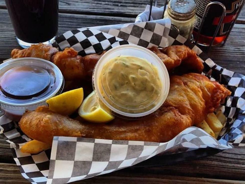 The Dog & Duck Pub fish and chips