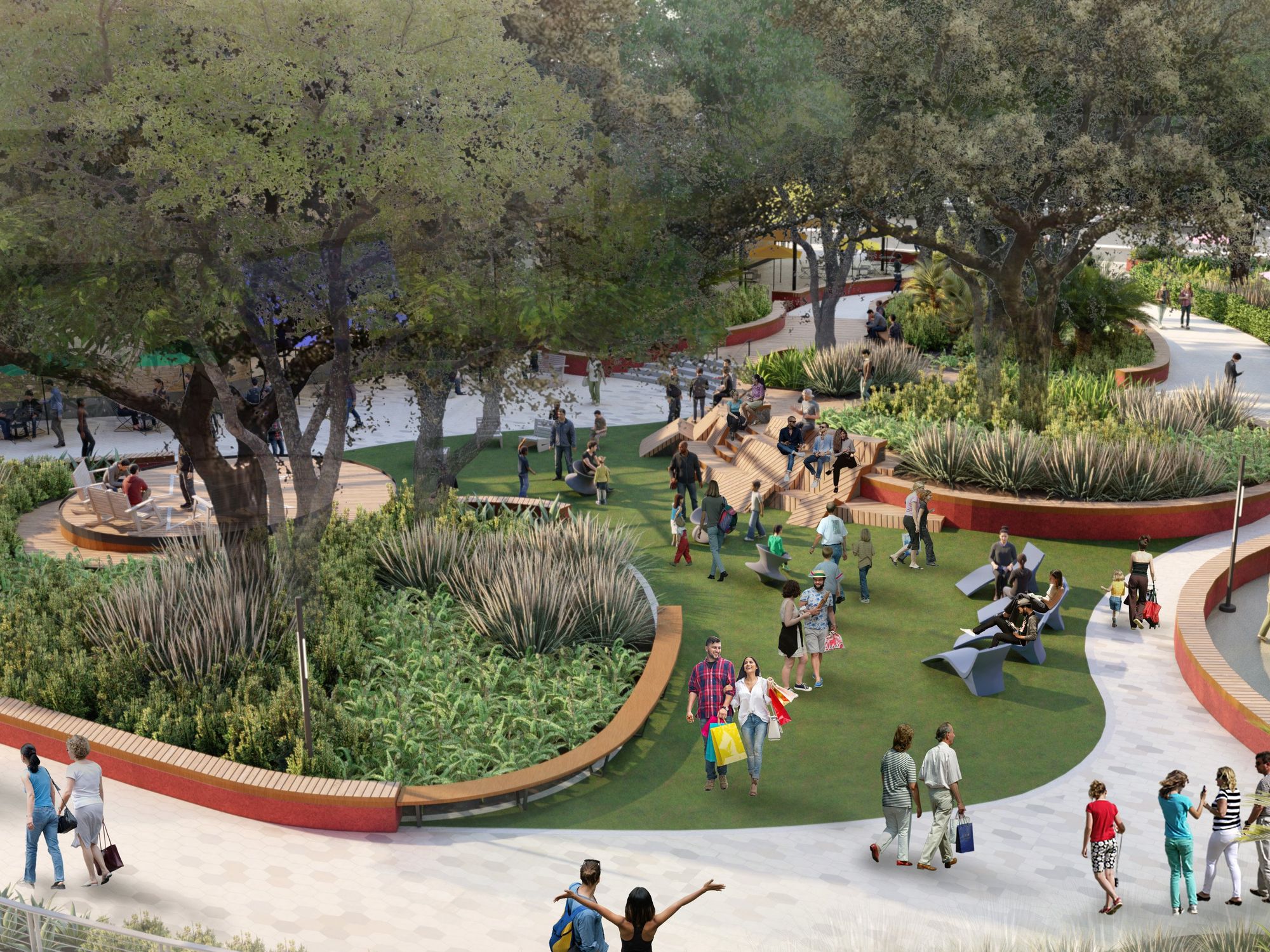 The Domain Austin Century Oaks Plaza rendering