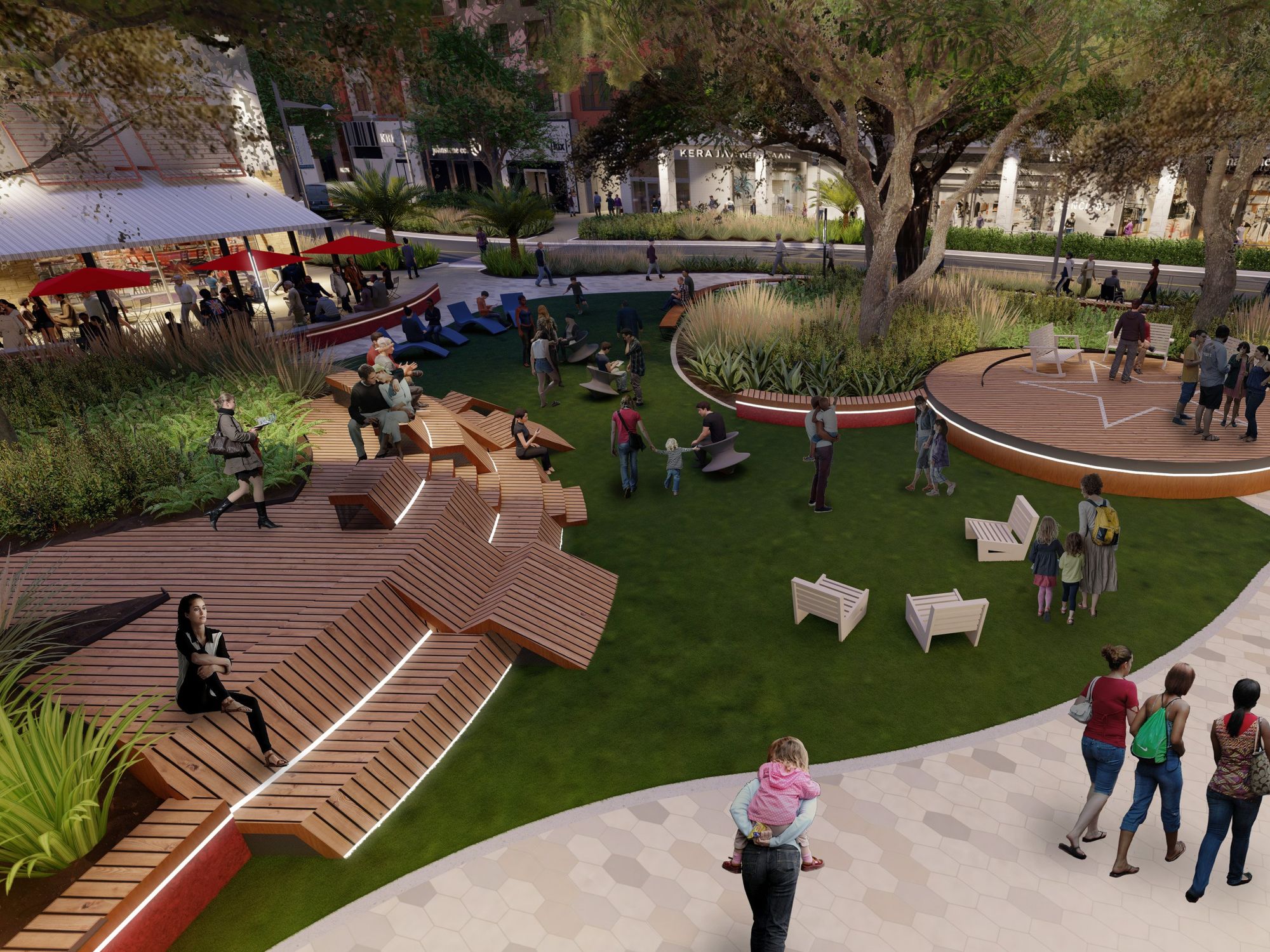 The Domain Austin Century Oaks Plaza rendering