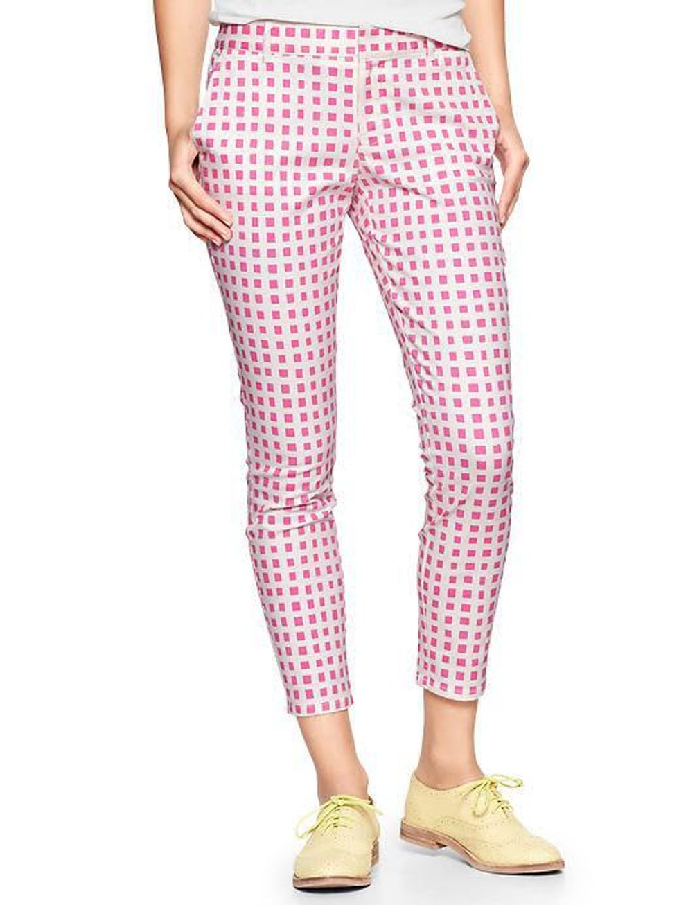 the gap Printed skinny mini skimmer khakis