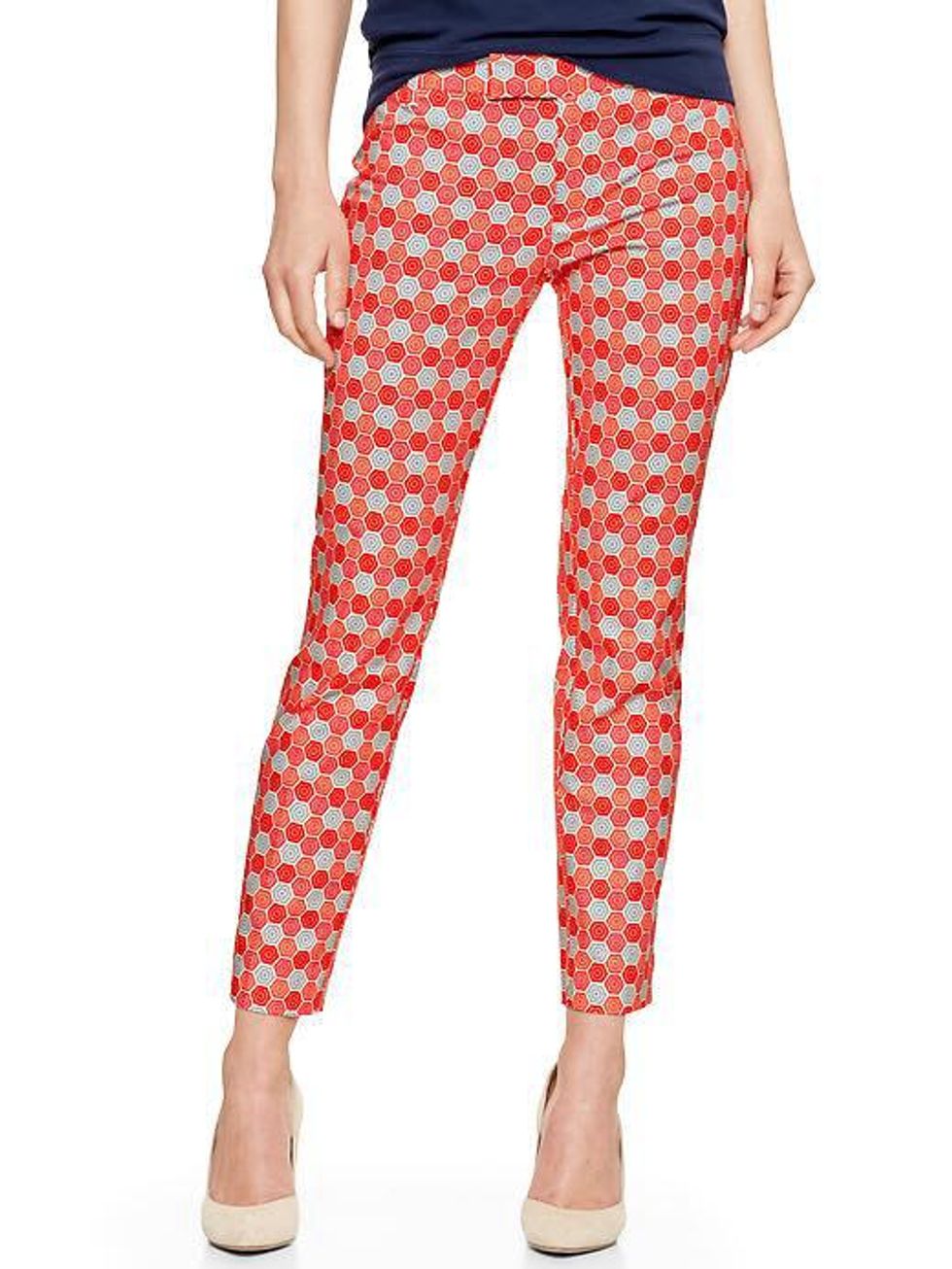 the gap slim cropped print pants in geometric