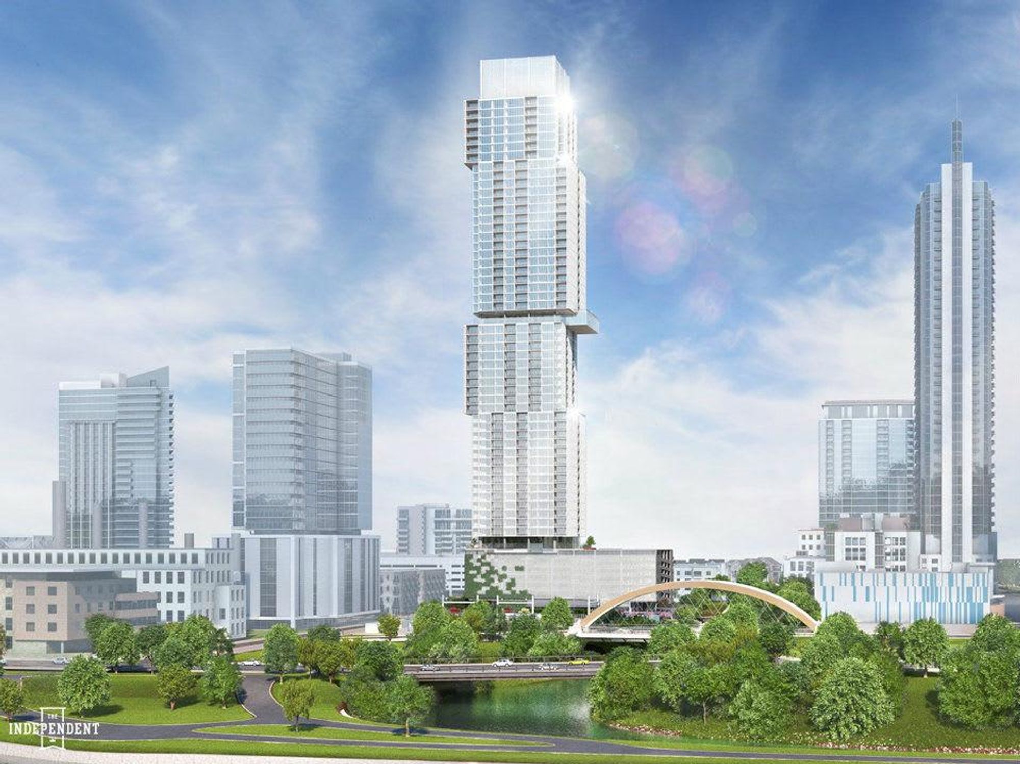 The Independent downtown Austin building skyscraper rendering