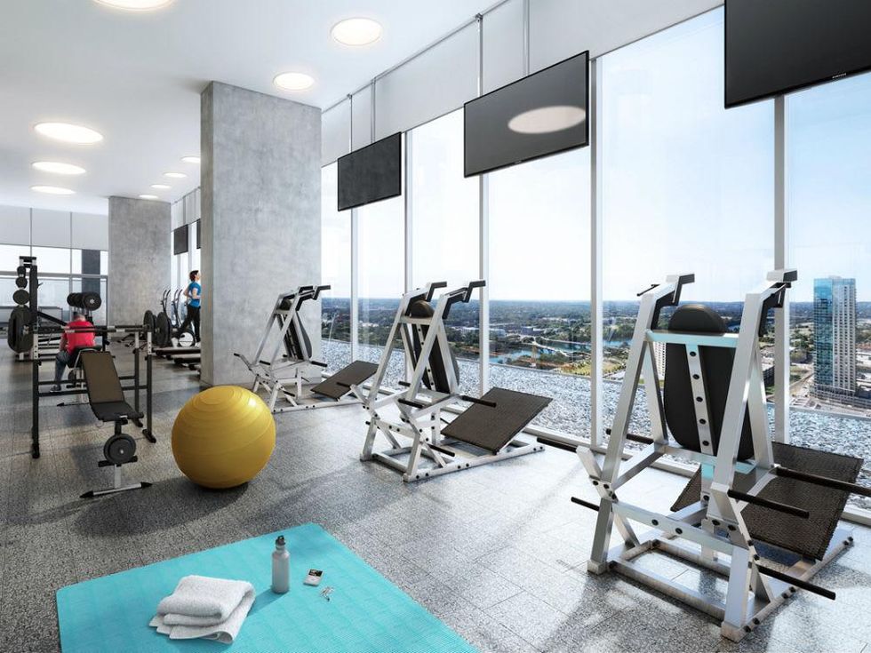 The Independent_downtown Austin condo_interior rendering_fitness gym_2015
