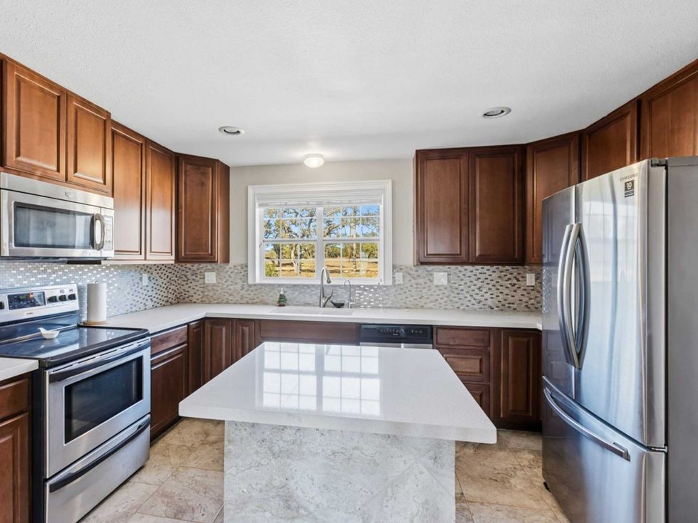 The kitchen at Lone Woman Ranch