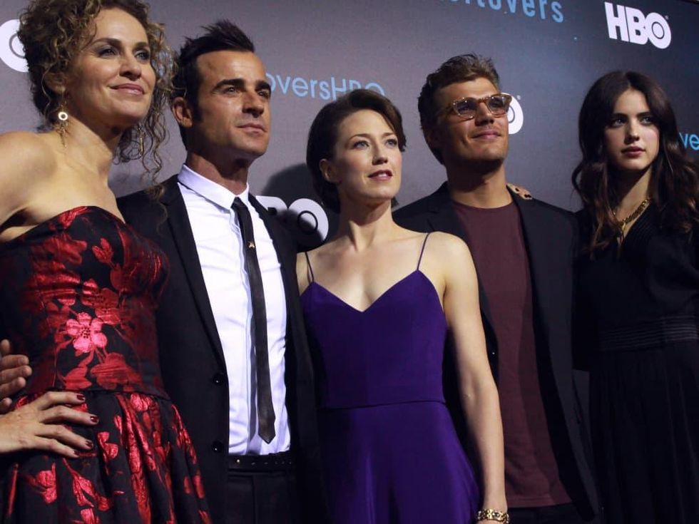 The Leftovers HBO Season 2 red carpet premiere Amy Brenneman Justin Theroux Carrie Coon Chris Zylka Margaret Qualley October 2015