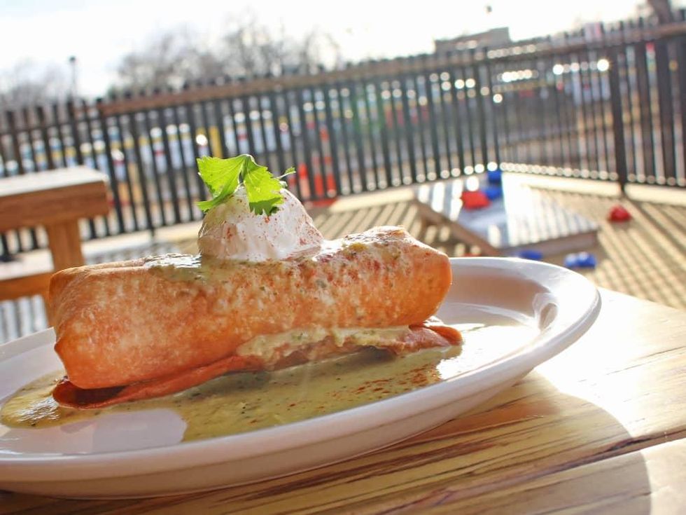 The Local Post restaurant bar Austin chimichanga