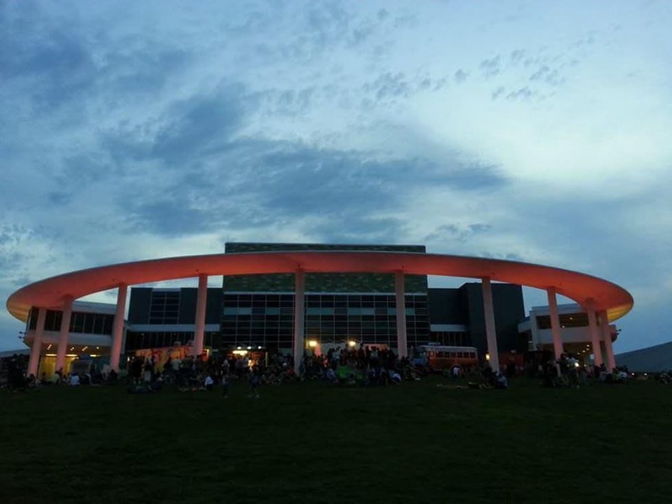 The Long Center at night for Trailer Food Tuesdays