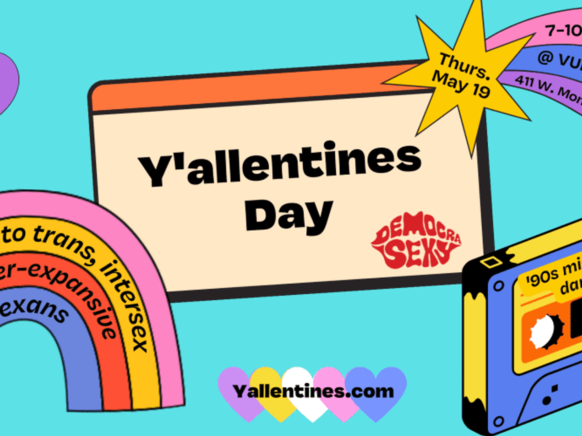The poster for Y'allentines Day by Democrasexy