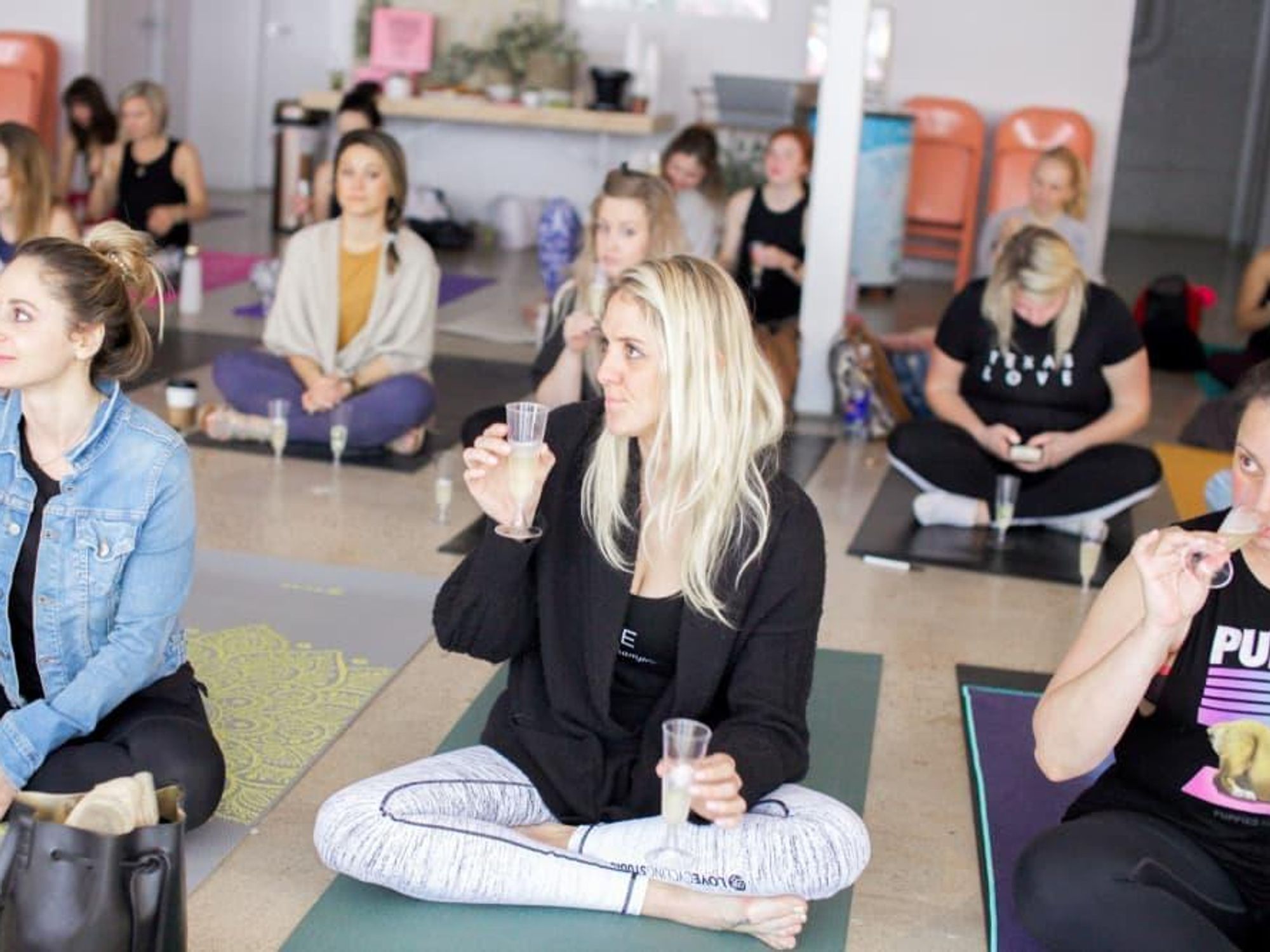 The Refinery women yoga champagne