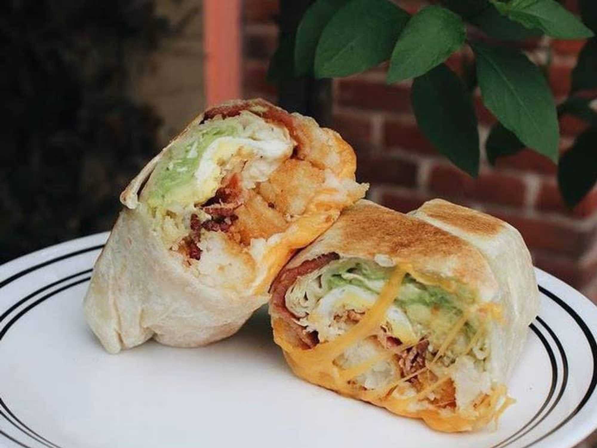 The Rooster Truck breakfast burrito