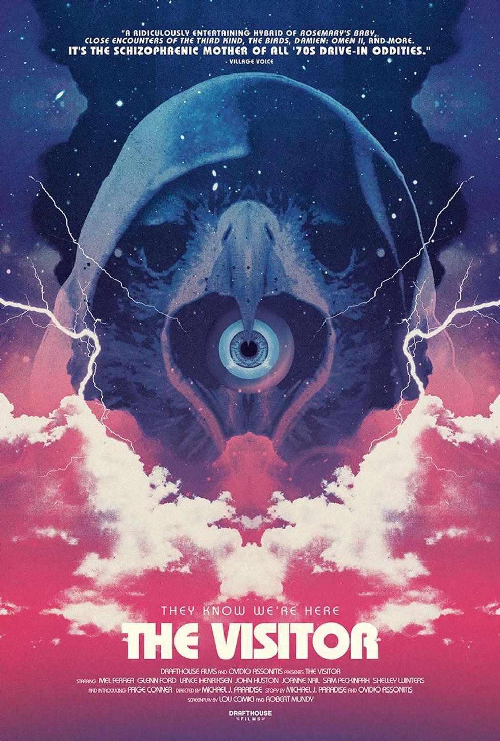 Theatrical one sheet poster for Drafthouse Films The Visitor