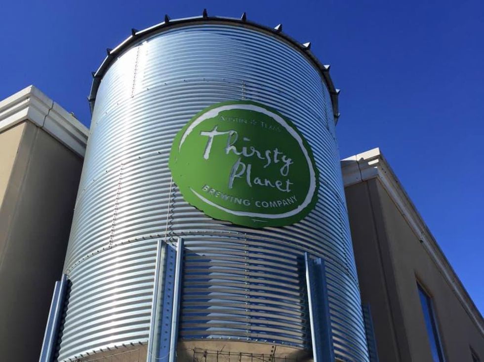 Thirsty Planet Brewing Company sign brewery Hill Country Circle Drive