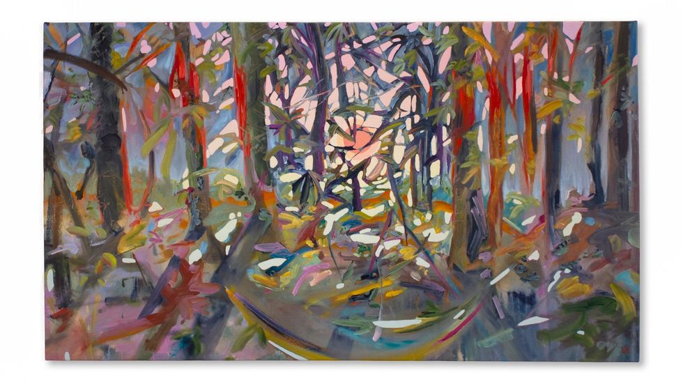 Thomas Flynn II, Warmth of the Winter Sun, 2023, acrylic on canvas, 40 x 70.