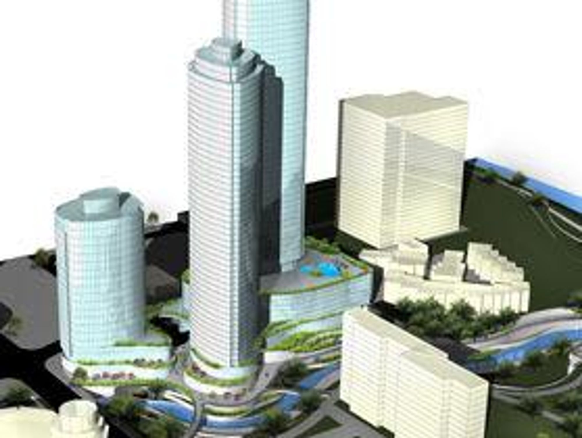 Three skyscrapers are proposed near Waller Creek