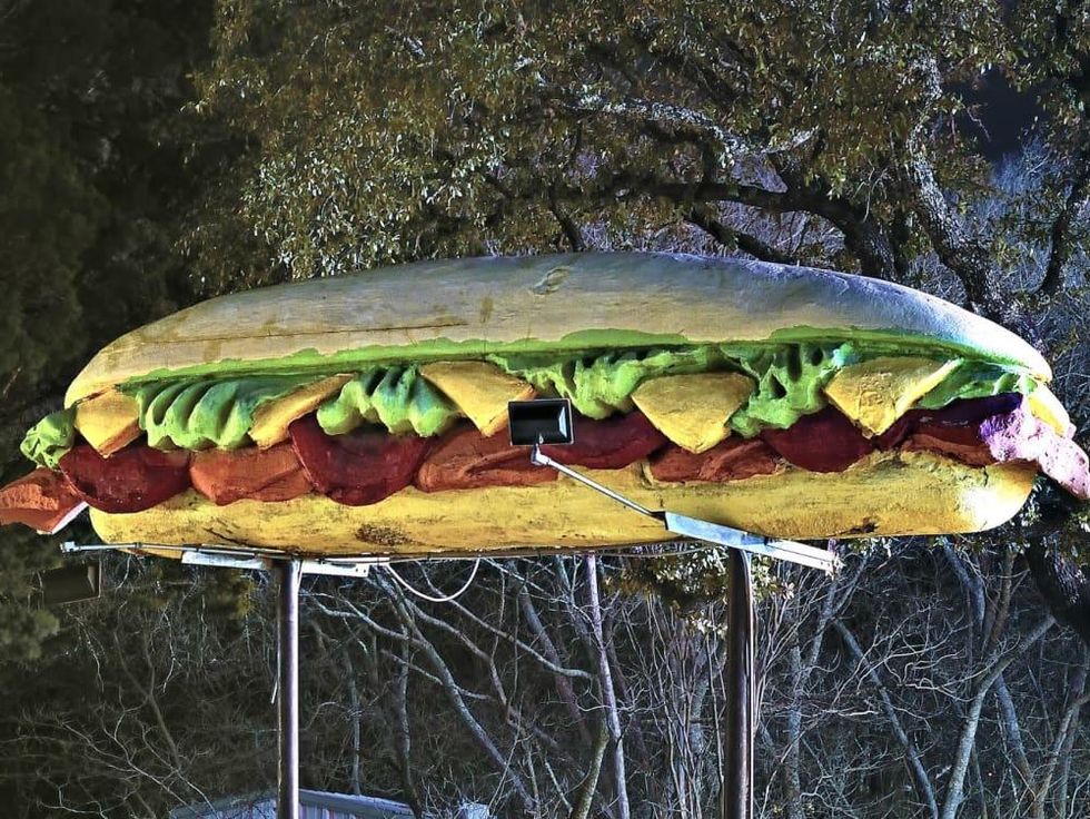 Thundercloud Subs giant sandwich sculpture