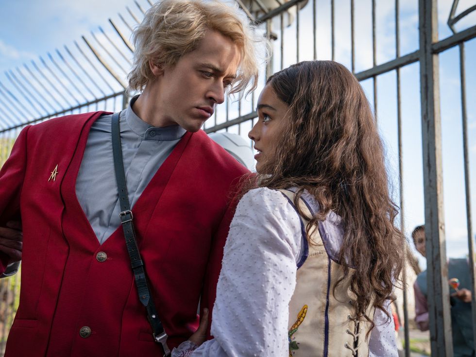 Tom Blythe and Rachel Zegler in The Hunger Games: The Ballad of Songbirds & Snakes